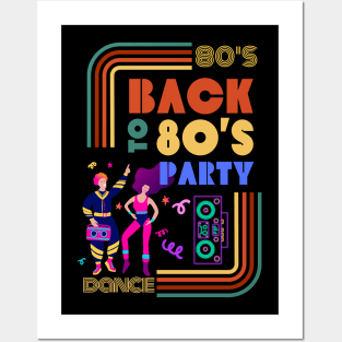 Back to 80's Party Posters and Art